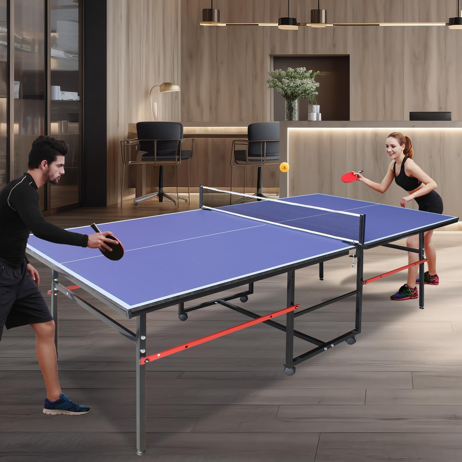 8 ft Portable Ping Pong Table， - Table Tennis Player 评论和价格