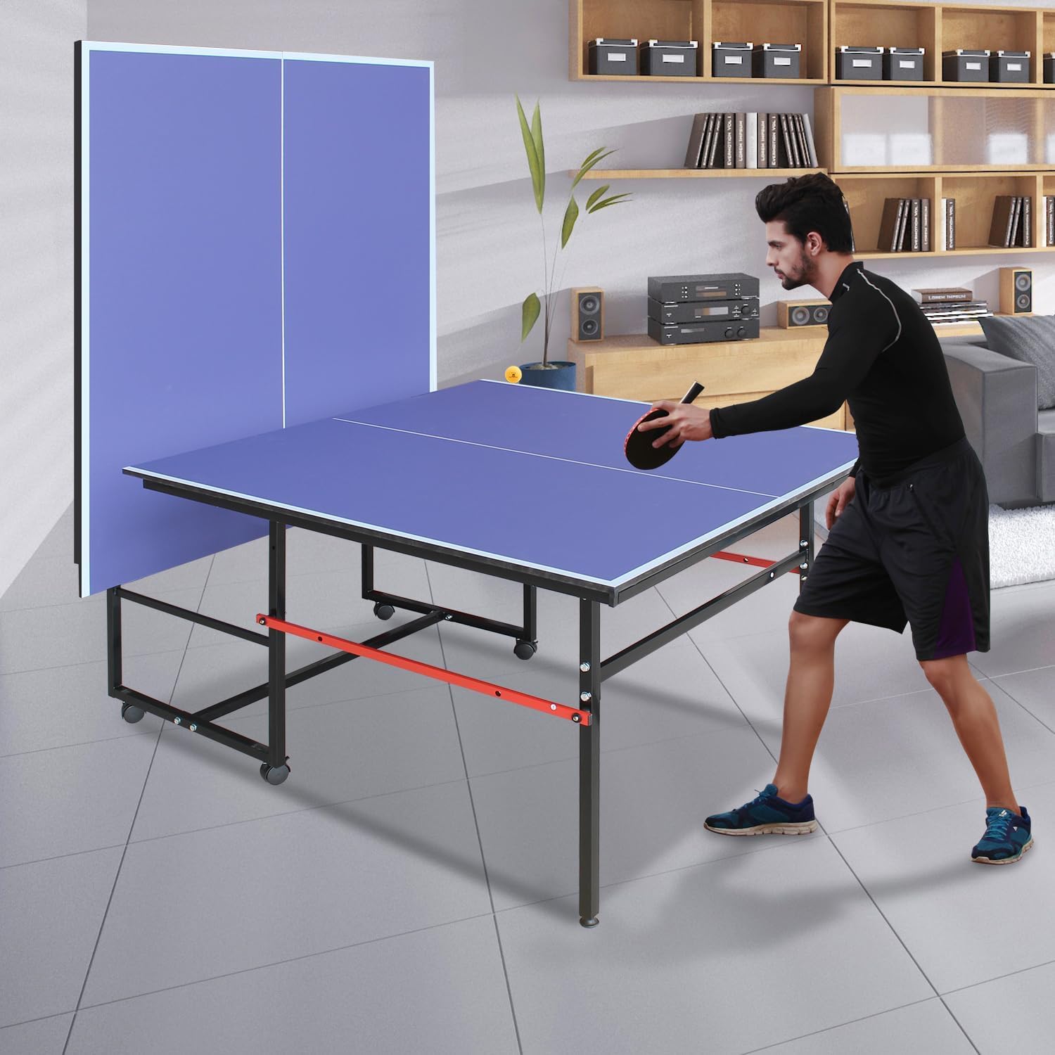 8 ft Portable Ping Pong Table， - Table Tennis Player 评论和价格