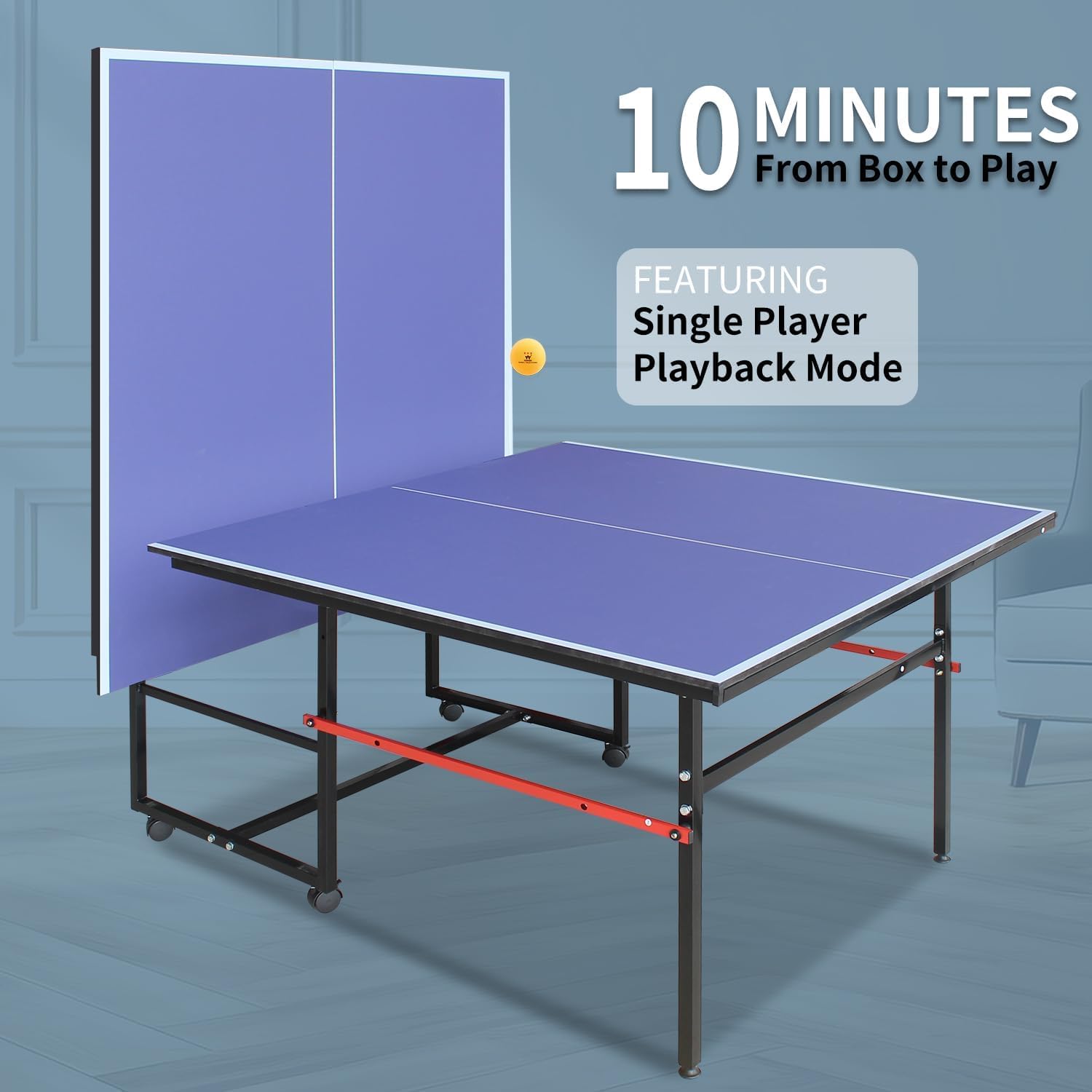 8 ft Portable Ping Pong Table， - Table Tennis Player 评论和价格