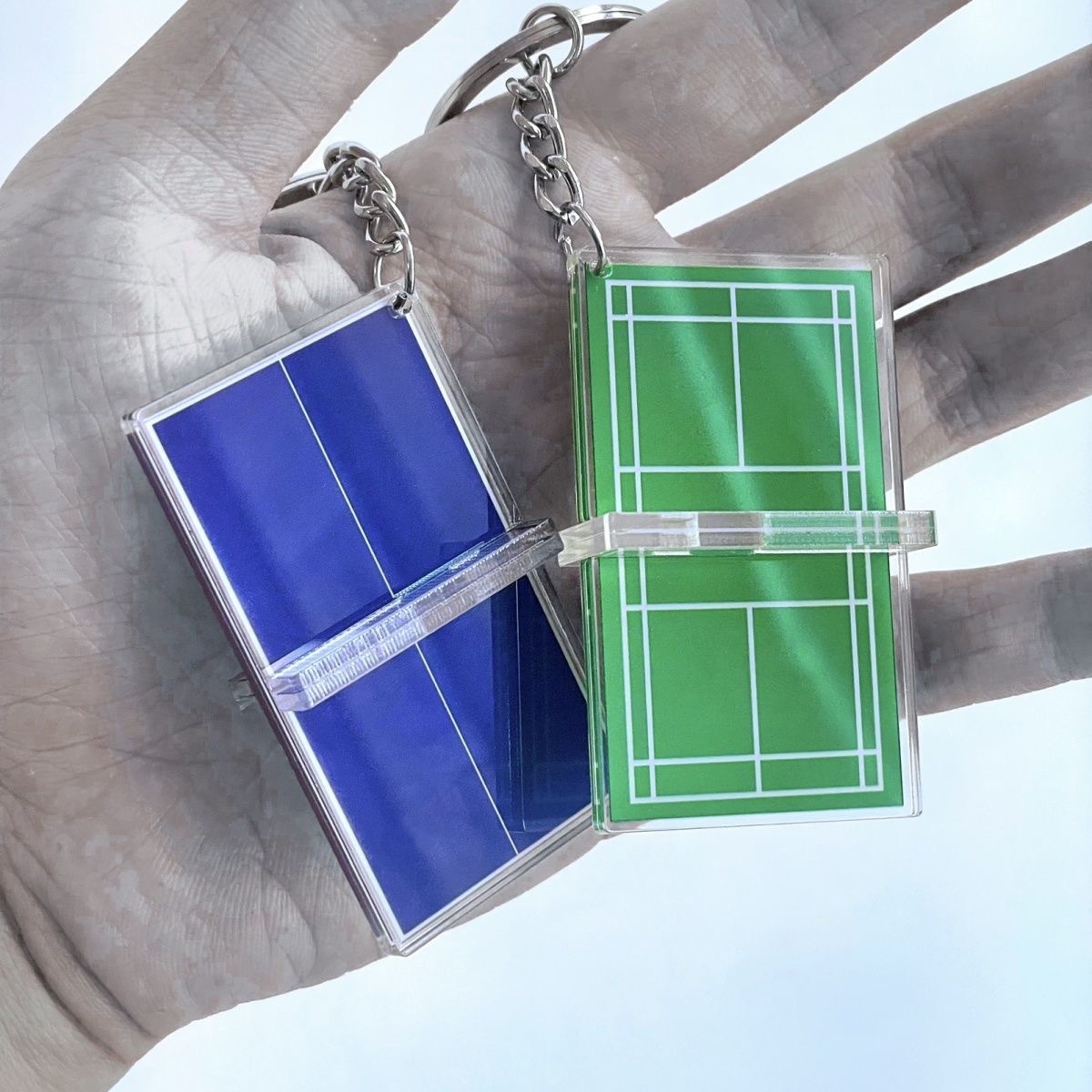 Acrylic Badminton Tennis Keych - Table Tennis Keychain 评论和价格