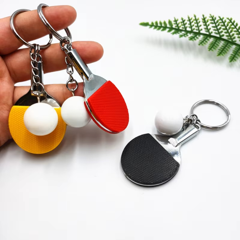 7 Colors Cute Ping Pong Racket - Table Tennis Keychain 评论和价格