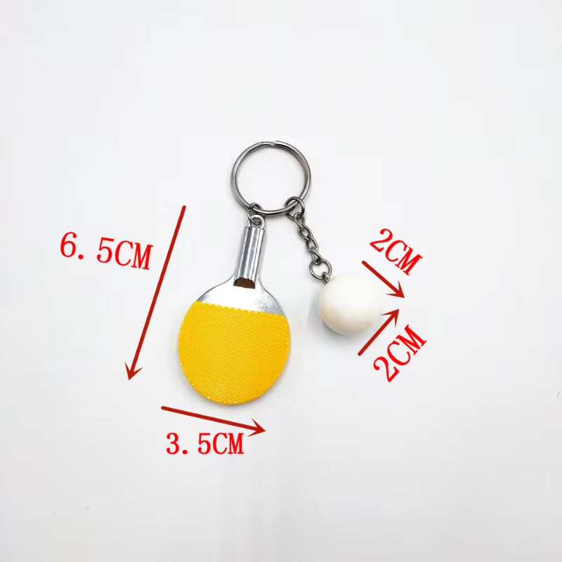 7 Colors Cute Ping Pong Racket - Table Tennis Keychain 评论和价格