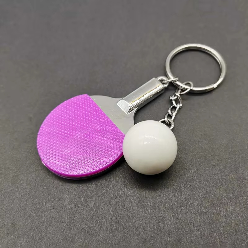 7 Colors Cute Ping Pong Racket - Table Tennis Keychain 评论和价格