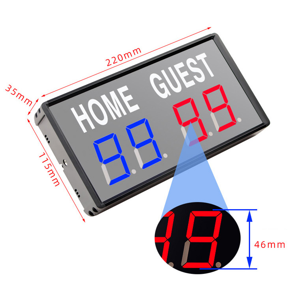 Portable 4 Digit LED Scoreboar - Table Tennis Scoring 评论和价格
