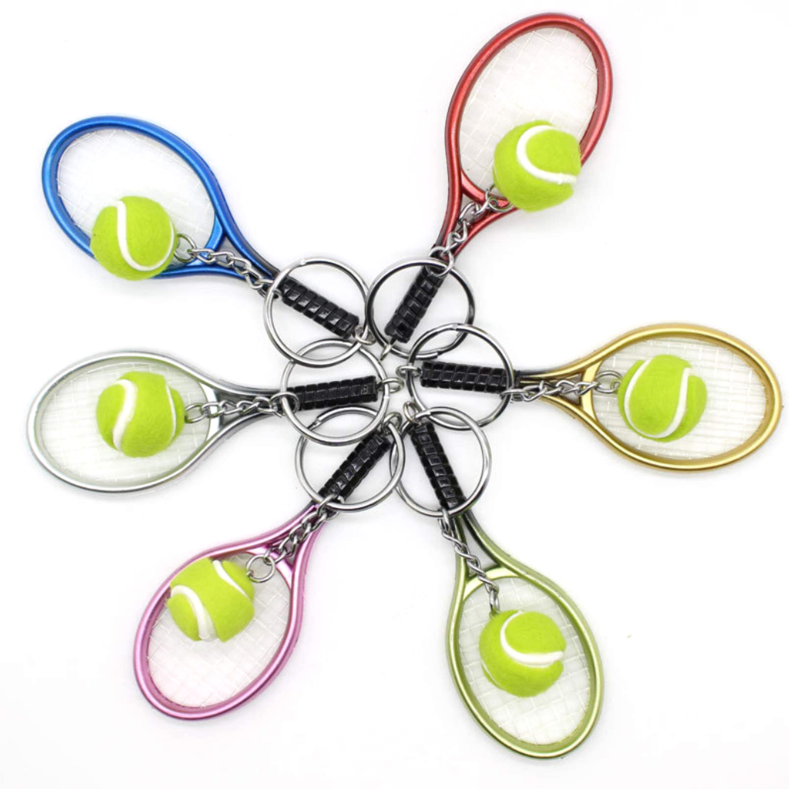 6Pcs Tennis Table Tennis Ping  - Table Tennis Keychain 评论和价格