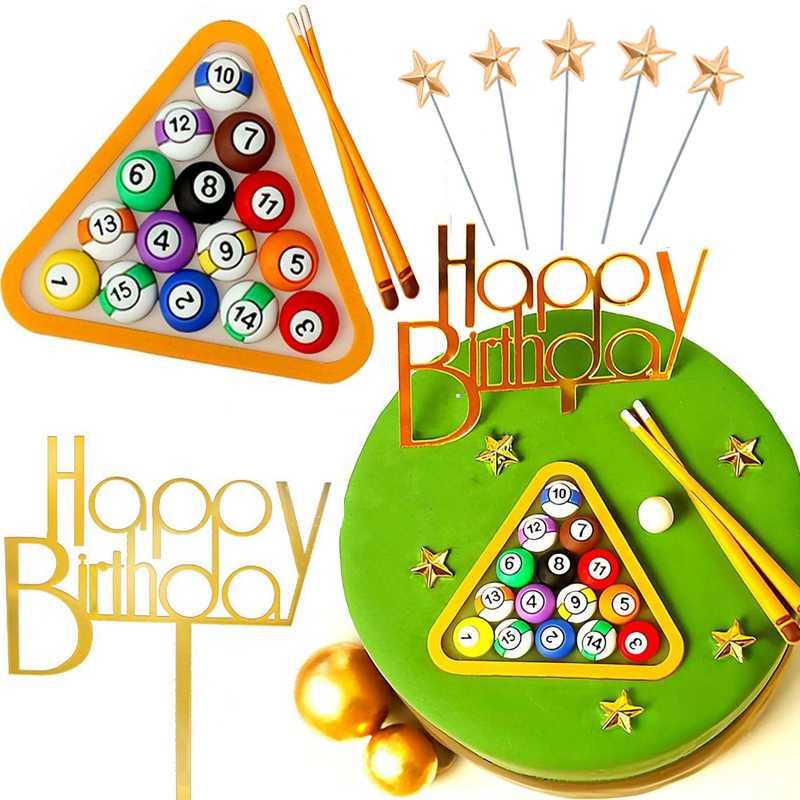 Billiard Ball Cake Decoration  - Table Tennis For Kids 评论和价格