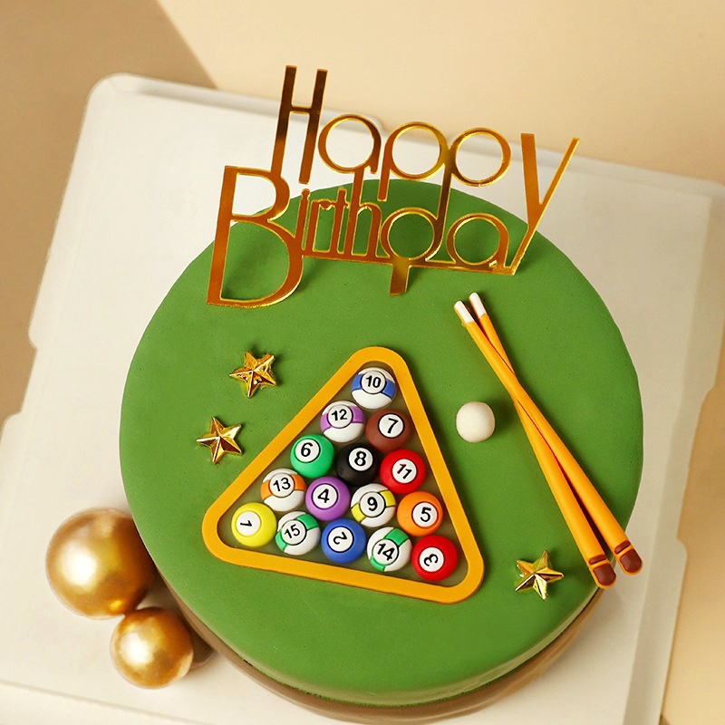 Billiard Ball Cake Decoration  - Table Tennis For Kids 评论和价格