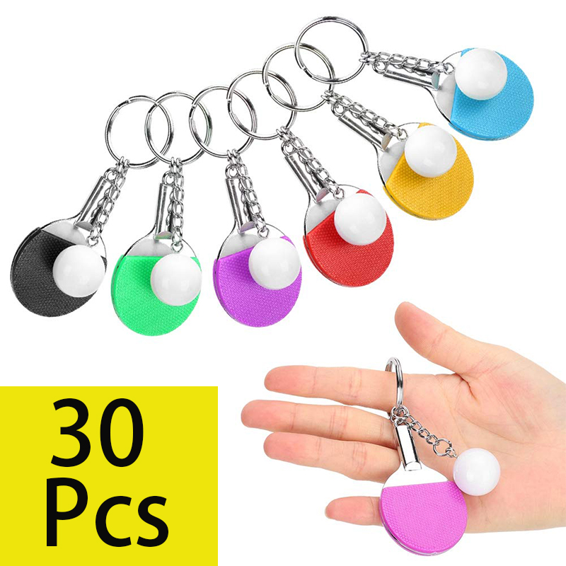30Pcs Mini Table Tennis Racket - Table Tennis Keychain 评论和价格