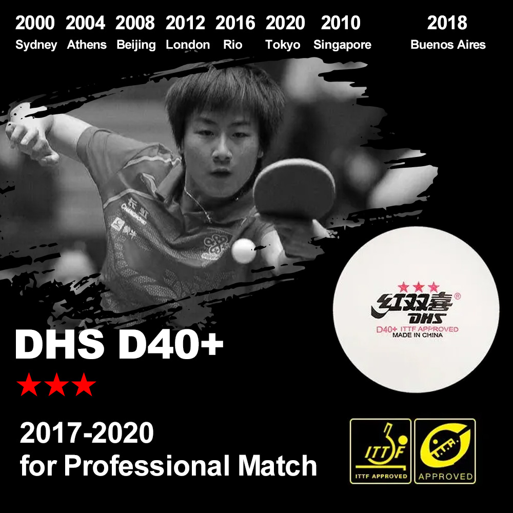 DHS D40+ DJ40+ Ping Pong Balls - Table Tennis Video Game 评论和价格